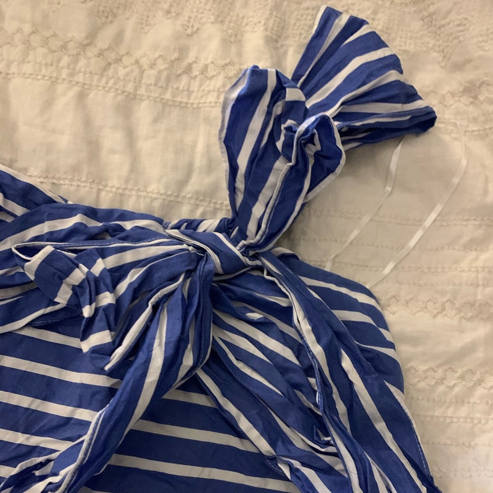 Blue and white striped